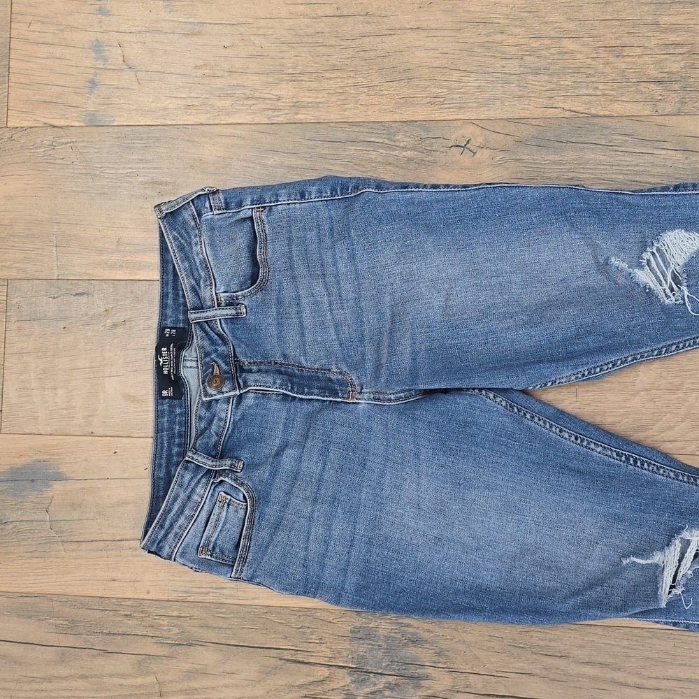 HOLLISTER | Curvy Mid-Rise Super Skinny | Denim Distressed Jeans | Size 9R (W29) - Picture 2 of 12